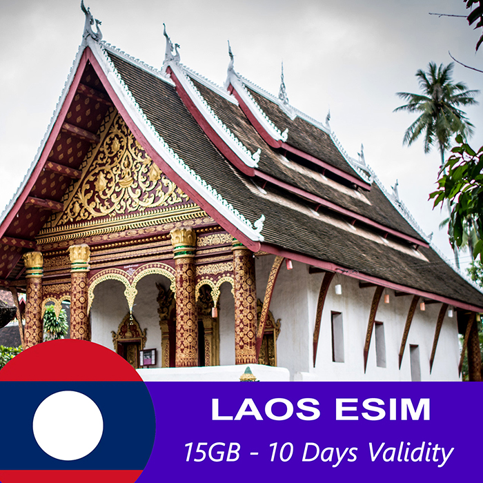 Laos esim for 10 days, 15GB